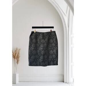 Le Suit Separates Ladies black silver skirt 10P